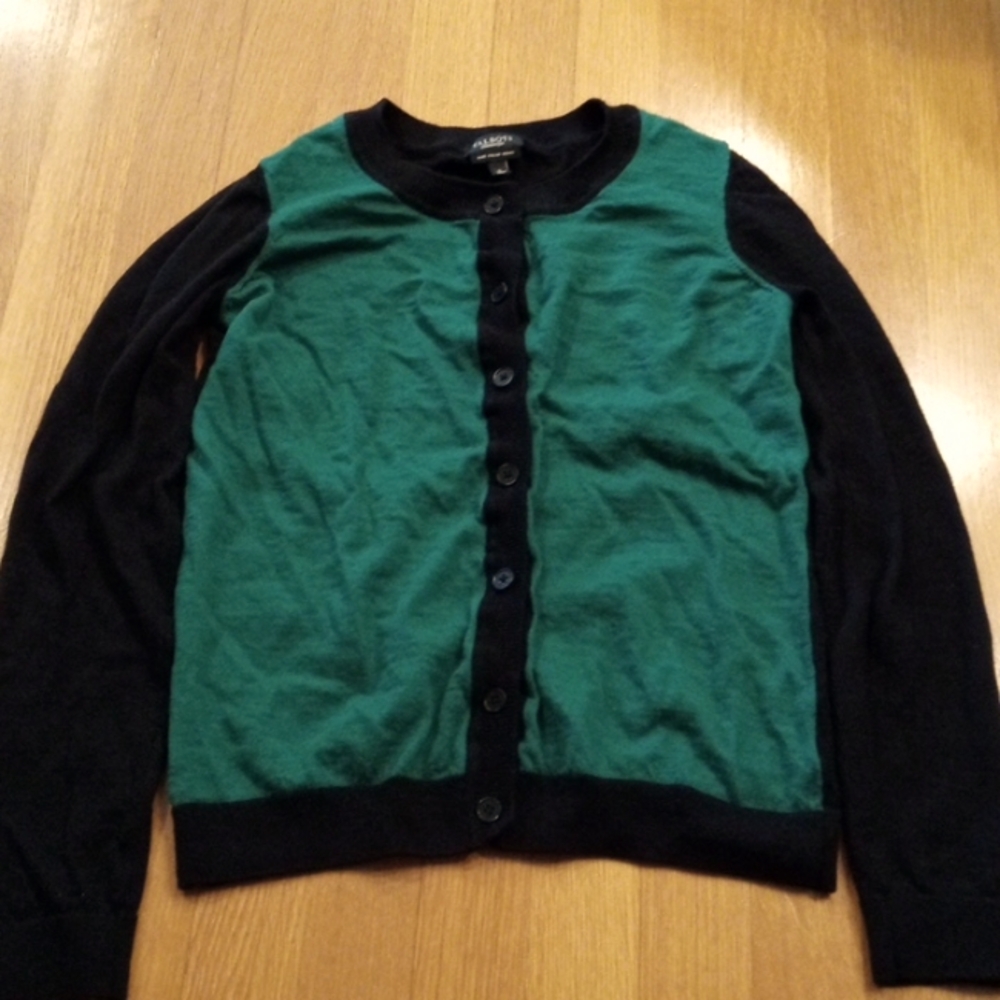 Talbots 100% Pure Italian Merino Wool sweater women's Cardigan Small